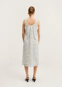 پیراهن میدی زنانه سفید منگو