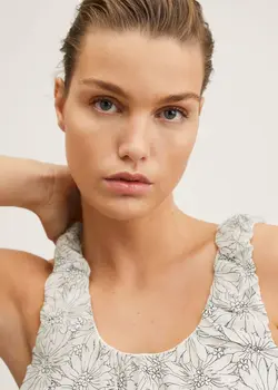 پیراهن میدی زنانه سفید منگو