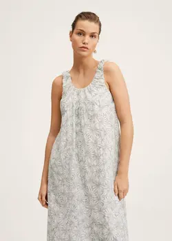 پیراهن میدی زنانه سفید منگو