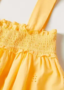 پیراهن میدی زنانه زرد پاستیلی منگو