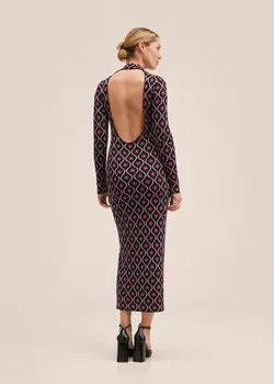 پیراهن میدی زنانه صورتی روشن منگو