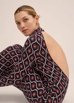 پیراهن میدی زنانه صورتی روشن منگو