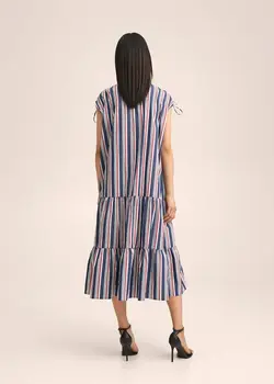 پیراهن میدی زنانه سرمه ای منگو