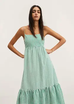 پیراهن میدی زنانه سبز منگو