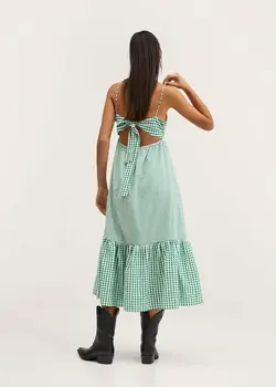 پیراهن میدی زنانه سبز منگو