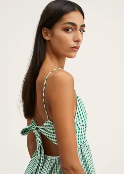 پیراهن میدی زنانه سبز منگو