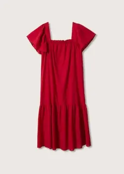 پیراهن میدی زنانه قرمز منگو