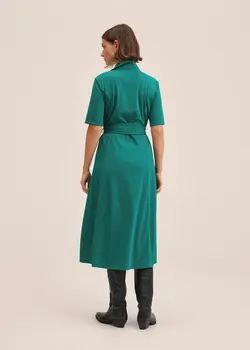 پیراهن میدی زنانه سبز منگو