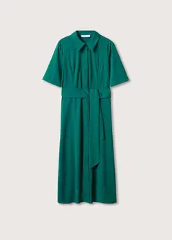 پیراهن میدی زنانه سبز منگو