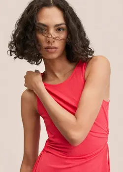 پیراهن میدی زنانه توت فرنگی منگو