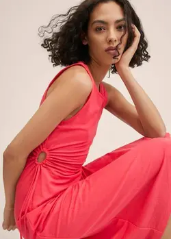 پیراهن میدی زنانه توت فرنگی منگو