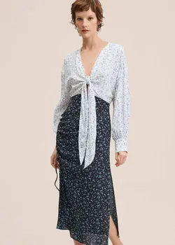 پیراهن میدی زنانه مشکی منگو