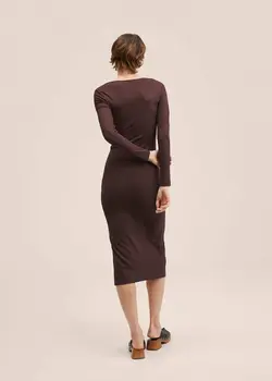 پیراهن میدی زنانه شکلات منگو