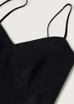 پیراهن میدی زنانه مشکی منگو