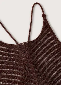 پیراهن کوتاه زنانه قهوه ای منگو