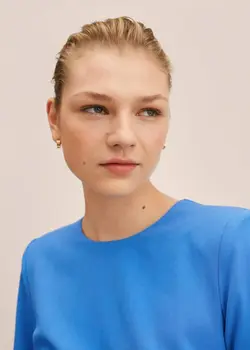 پیراهن کوتاه زنانه آبی منگو