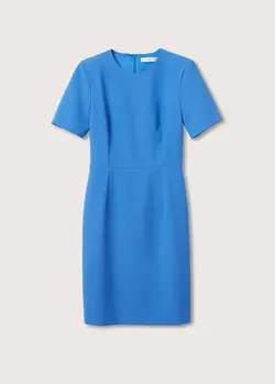 پیراهن کوتاه زنانه آبی منگو