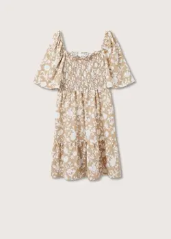 پیراهن کوتاه زنانه بژ منگو