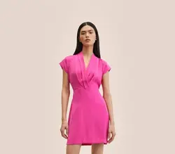 پیراهن کوتاه زنانه سرخابی منگو