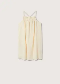 پیراهن کوتاه زنانه سفید تیره منگو