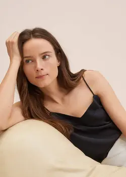 تاپ زنانه مشکی منگو