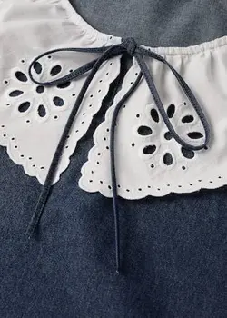 بلوز زنانه آبی تیره منگو