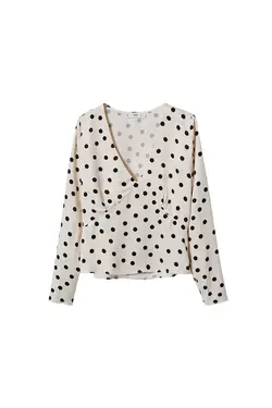 بلوز زنانه سفید تیره منگو