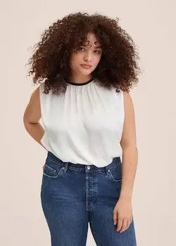 بلوز زنانه سفید منگو