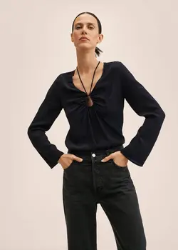 بلوز زنانه مشکی منگو