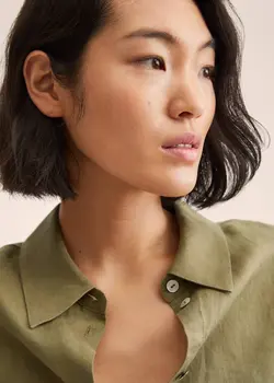 شومیز زنانه خاکی منگو