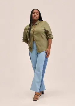 شومیز زنانه خاکی منگو