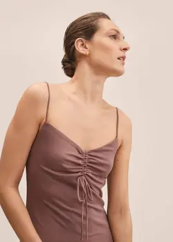 پیراهن بلند زنانه گلبهی منگو