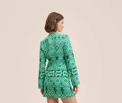 پیراهن کوتاه زنانه سبز منگو