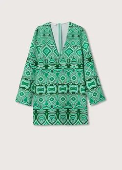 پیراهن کوتاه زنانه سبز منگو