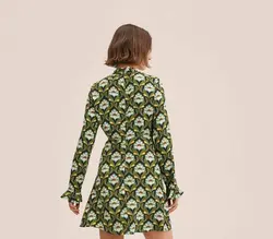 پیراهن کوتاه زنانه سبز منگو