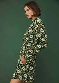 پیراهن کوتاه زنانه سبز منگو