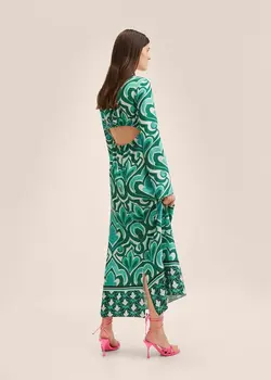 پیراهن بلند زنانه سبز منگو