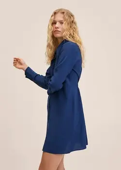 پیراهن کوتاه زنانه آبی منگو