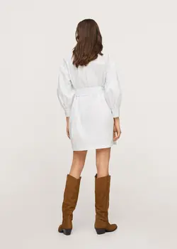 پیراهن کوتاه زنانه سفید منگو