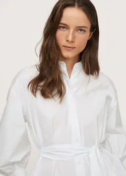 پیراهن کوتاه زنانه سفید منگو