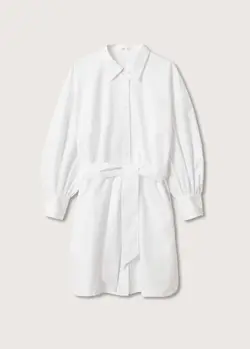 پیراهن کوتاه زنانه سفید منگو