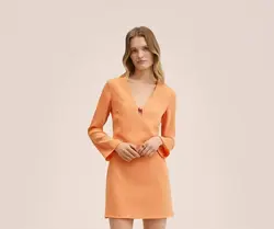 پیراهن کوتاه زنانه نارنجی منگو