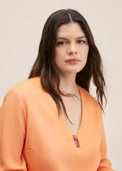 پیراهن کوتاه زنانه نارنجی منگو