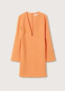 پیراهن کوتاه زنانه نارنجی منگو