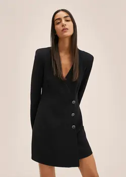 پیراهن کوتاه زنانه مشکی منگو