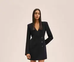 پیراهن کوتاه زنانه مشکی منگو