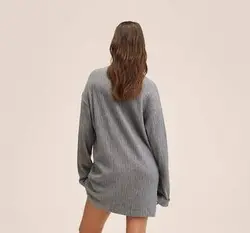 پیراهن کوتاه زنانه خاکستری منگو