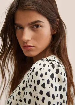 پیراهن کوتاه زنانه سفید تیره منگو