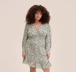 پیراهن کوتاه زنانه سفید تیره منگو