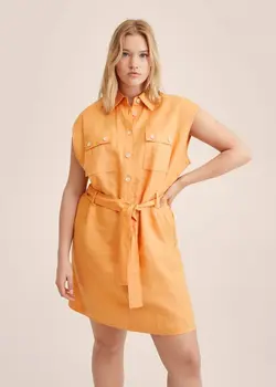 پیراهن کوتاه زنانه نارنجی منگو